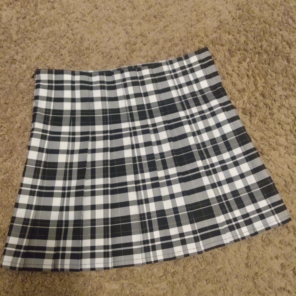 Black and White checkered skirt